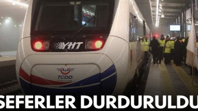 Yüksek Hızlı, Anahat ve Bölgesel Tren seferleri durduruldu