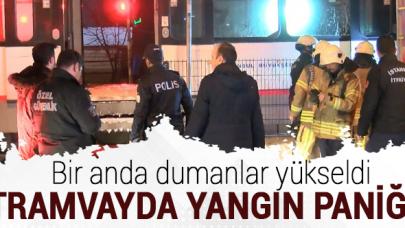 Tramvayda yangın!