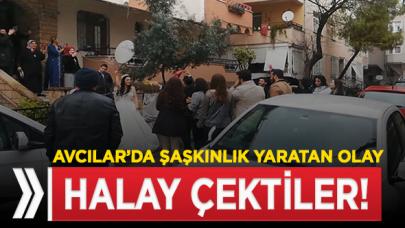 Avcılar'da sokağı düğün salonuna çevirdiler! Yol kapatıp halay çektiler