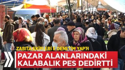 Sultangazi'de pazar alanındaki kalabalık pes dedirtti!