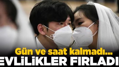 Yasağın kalktığı Wuhan'da evlilik sayıları fırladı! Gün ve saat kalmadı