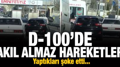 İstanbul'un göbeğinde akıl almaz hareketler! Makas yaparak trafiği tehlikeye attı