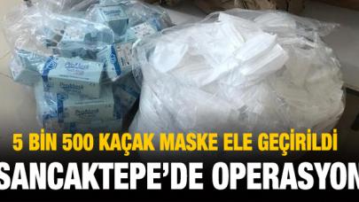 Sancaktepe'de operasyon: 5 bin 500 maske ele geçirildi