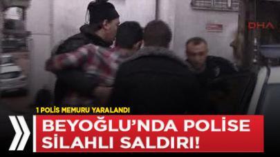 Son dakika... Beyoğlu'nda polise silahlı saldırı! 1 polis yaralı