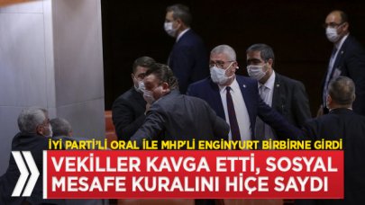 Meclis'te kavga! Sosyal mesafe kavramı yok oldu