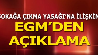 EGM'den 'sokağa çıkma yasağı'na ilişkin açıklama: İddialar gerçek dışı