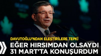 Davutoğlu: Hırs için parti kurmadım