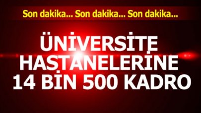 Üniversite hastanelerine KPSS 'siz ve 50 KPSS ile 14 bin 500 personel alınıyor|Başvuru nasıl yapılıyor