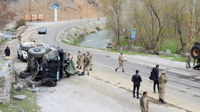 Van'da devrilen askeri araçta 6 asker yaralandı