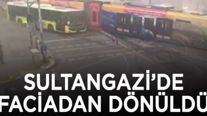 Sultangazi'de tramvay ile otobüs çarpıştı: 2 yaralı