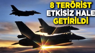 Gara'da 8 terörist etkisiz hale getirildi