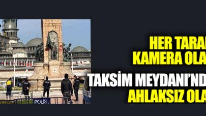 Taksim'deki Atatürk anıtına boyalı saldırı