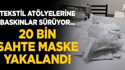 Bağcılar'da tekstil atölyesine baskın: 20 bin sahte maske ele geçirildi