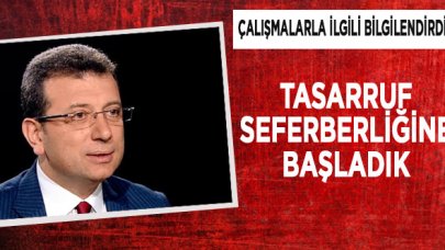 İmamoğlu'ndan büyük tasarruf seferberliği