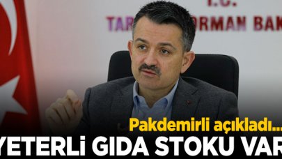 Pakdemirli'den gıda stoku açıklaması