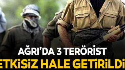 Ağrı Doğubayazıt'ta 3 terörist etkisiz hale getirildi