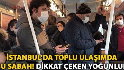 Toplu ulaşım aracında dikkat çeken görüntü