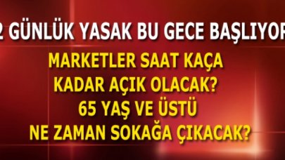 Sokağa çıkma yasağı bu gece yarısı başlıyor|65 yaş ve üstü ne zaman sokağa çıkacak