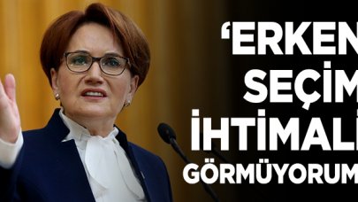 Meral Akşener: Erken seçim ihtimali görmüyorum