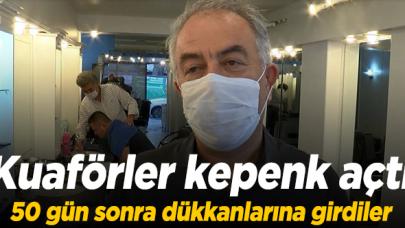 Kuaförler 50 gün sonra kepenk açtı