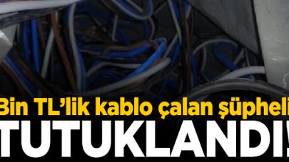 Sultanbeyli'de kabloları çalan hırsız yakalanıp tutuklandı