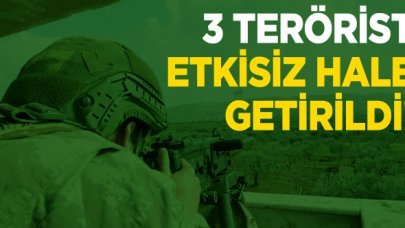 Barış Pınarı bölgesinde 3 terörist etkisiz hale getirildi