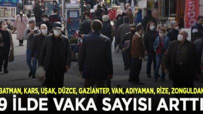 9 ilde vaka sayısı arttı