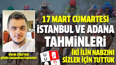 17 Mart 2018 Cumartesi İstanbul ve Adana At Yarışı Tahminleri - Altılı Ganyan Bülteni