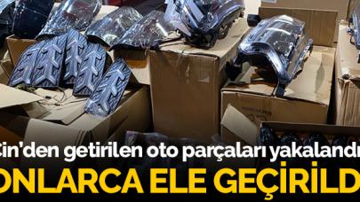 Çin'den getirdiği  yedek oto parçaları yakalandı