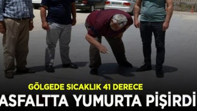 Adana 41 dereceyi gördü, vatandaş asfaltta yumurta pişirdi