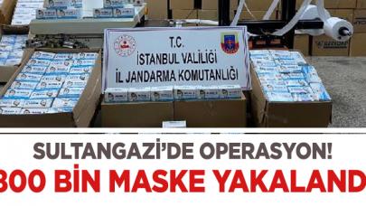 Sultangazi'de operasyon! 800 bin sahte maske ele geçirildi