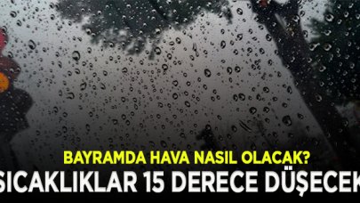 Meteoroloji uyardı: Bayramda sıcaklıklar 15 derece düşüyor