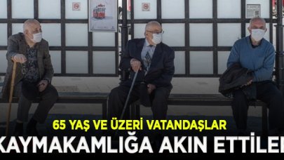 Seyahat izni çıkan 65 yaş ve üzeri vatandaşlar kaymakamlıklara akın etti