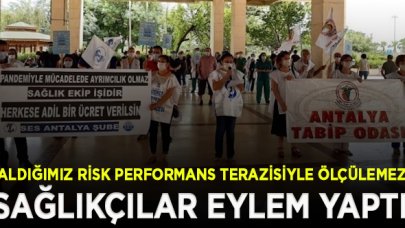 Sağlıkçılardan ülke genelinde eylem: Aldığımız risk performans terazisiyle ölçülemez