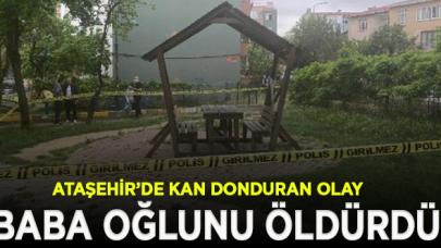 Ataşehir'de parkın ortasında baba oğlunu öldürdü