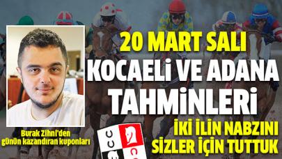 20 Mart 2018 Salı Kocaeli ve Adana At Yarışı Tahminleri - Kazandıran Kuponlar Burada