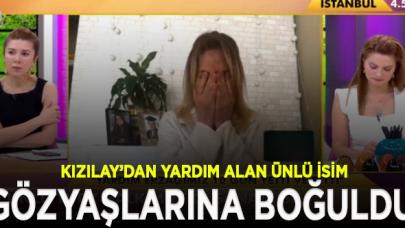 Kızılay'dan yardım alan Hilal Özdemir canlı yayında gözyaşlarına boğuldu