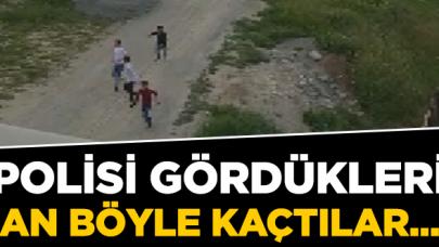 Yasağa uymayan çocuklar polisi görünce kaçtı