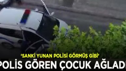 Sokakta polisi gören çocuk ağladı; polis vatandaşlara sitem etti