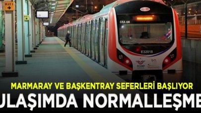 Marmaray ve Başkentray seferleri yarın saat 06.00'da başlıyor