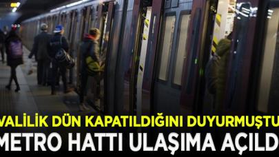 Dün kapatılan 2 metro hattı ulaşıma açıldı