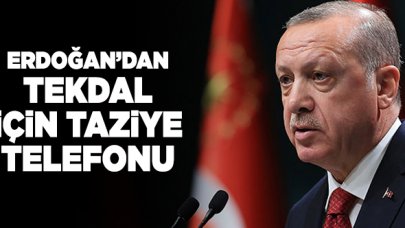 Erdoğan'dan Tekdal için Erbakan'a taziye telefonu