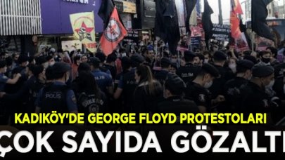 Kadıköy'de George Floyd için protesto!  Çok sayıda gözaltı var