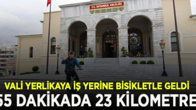 İstanbul Valisi Ali Yerlikaya, işe bisikletle geldi