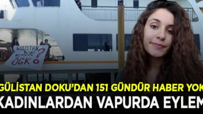 Gülistan Doku için kadınlar vapurda eylem yaptı