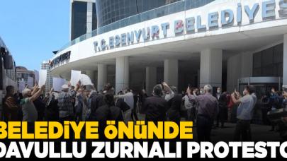 Pazarcılardan Esenyurt Belediyesi önünde protesto