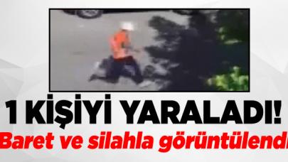 Maltepe'de işçi baretli ve yelekli saldırgan 1 kişiyi silahla yaraladı