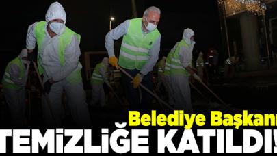 İsmet Yıldırım temizliğe katıldı