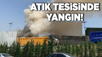 Maltepe'deki atık tesisinde yangın!