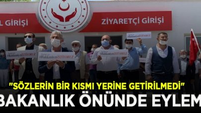 15 Temmuz gazileri ve şehit yakınlarından eylem